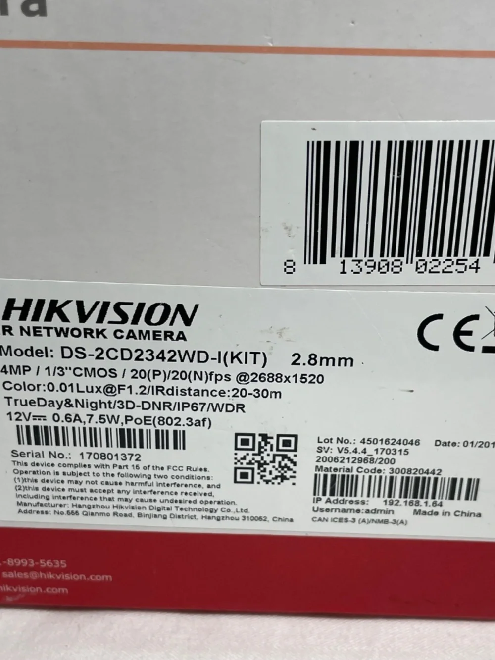 (Lot of 2) HIKVISION 4MP IR Outdoor Turret IP Security Camera - New (Open Box) - Picture 10 of 11